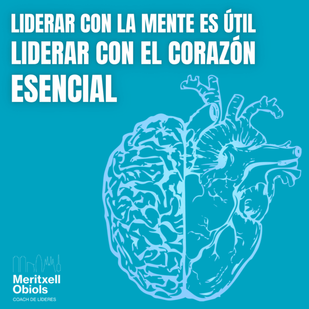 Ilustración de un cerebro fusionado con un corazón, simbolizando el equilibrio entre razón y emoción en el liderazgo.