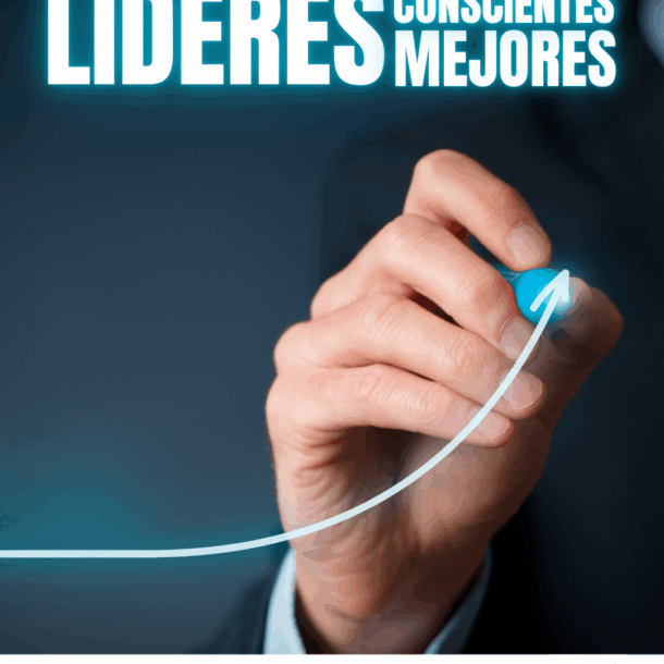 Directivo trazando una línea ascendente que simboliza el crecimiento en un programa de liderazgo consciente de CaixaBank y La Salle.